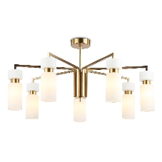 Люстра Ambrella light LH56126/7 BS/FR латунь/белый матовый E14*7 max 40W D705*350