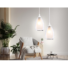 Светильник Ambrella light TR3534 WH/CL/FR белый/прозрачный/белый матовый E27 max 40W D120*800