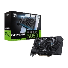 Видеокарта MSI GeForce RTX 5050 8G GAMING OC, NVIDIA RTX 5050, 8 ГБ GDDR6, 128 бит, PCI-e 5.0, 1xHDMI, 3xDP, 2647 МГц