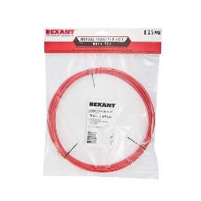 Протяжка кабельная Rexant (мини УЗК в бухте), стеклопруток, d=3,5мм, 15м красная