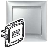 Электроустановочные изделия Legrand Legrand 770231 Розетка RJ45 Valena 2 выхода Кат.5e UTP (алюминий) 