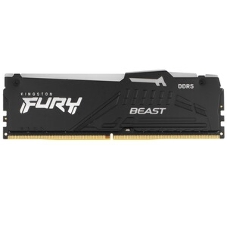 Оперативная память Kingston Fury Beast RGB, DDR5, 32GB (1x32GB), 6000 MHz, CL36, с радиатором, RGB, черный