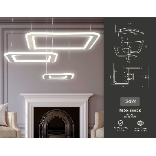 Светильник Ambrella light FA4329/3 WH белый 3000K/4200K/6400K 154W 650*460*590 (ПДУ РАДИО 2.4G)