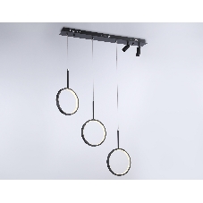Светильник Ambrella light FL5278/3+2 BK черный 59W 3000K/4200K/6400K+4200K 800*20*1200 (ПДУ ИК)