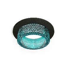Комплект встраиваемого светильника Ambrella light XC6513043 SBK/BL черный песок/голубой MR16 GU5.3 (C6513, N6153)