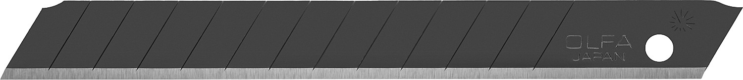 Штукатурно -малярный инструмент Лезвия OLFA сегментированные BLACK MAX, 9х80х0,38мм, 13 сегментов, 50шт OL-ABB-50B