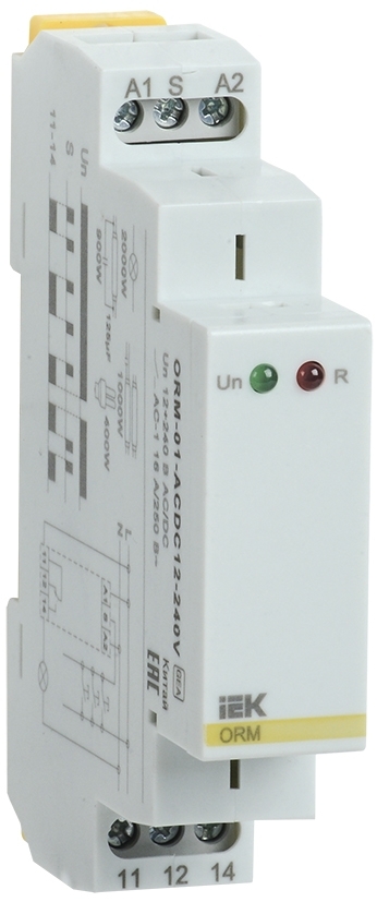 Импульсное реле ORM 1 контактакт 12-240 В AC/DC IEK ONI