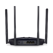 Двухдиапазонный роутер MERCUSYS MR80X AX3000 Wi-Fi 6, до 574 Мбит/с на 2,4 ГГц + до 2402 Мбит/с на 5 ГГц,4 фиксированные внешние антенны, 3 гигабитных порта LAN, 1 гигабитный порт WAN