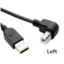 Кабель USB 2.0 на USB-B угол влево 0,3 м