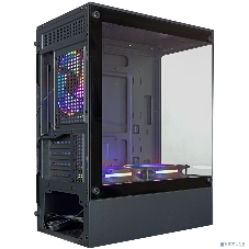 Компьютерный корпус Ginzzu CL475 mATX FAN 3*12LC4 передняя панель Стекло