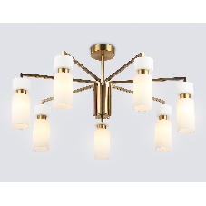 Люстра Ambrella light LH56126/7 BS/FR латунь/белый матовый E14*7 max 40W D705*350
