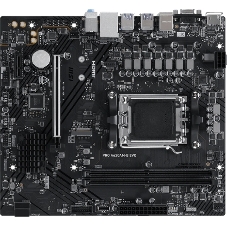 Материнская плата MSI PRO A620M-B EVO, AM5, AMD A620A, 2xDDR5, 2xSATA, 1xM.2, 1xPCIe 4.0 x16, 1xPCIe x1, 1xVGA, 1xHDMI, 1x2.5Gb LAN, 4xUSB-A 5Gbps, 2xUSB-A 2.0, 2xPS/2, 3x3.5 мм, 7.1, чёрный, mATX