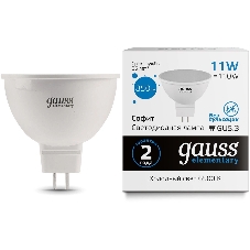 Лампа светодиодная Gauss Elementary MR16 11Вт 6500К GU5.3 850лм