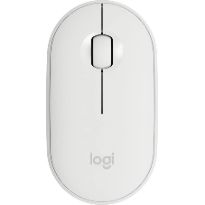 Мышь беспроводная Logitech Pebble M350 белый, 1000 dpi, радиоканал, Bluetooth, USB, кнопки - 3