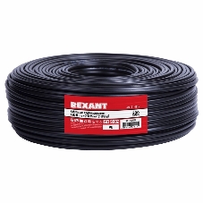 Кабель Rexant КВК-П-1,5+2x0,75 мм² (Cu/Cu) черный (бухта 200 м) 01-4015