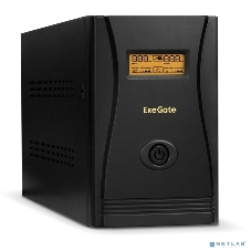 Источник бесперебойного питания ExeGate SpecialPro Smart LLB-1000.LCD.AVR.EURO.RJ 1000VA/650W, LCD, AVR, 4 евророзетки, RJ45/11, черный
