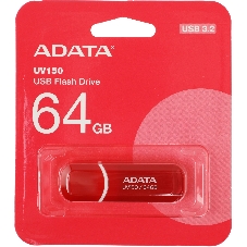 Флешка USB ADATA UV150 (AUV150-64G-RRD), 64Gb, USB 3.0, R/W 100/30, красный