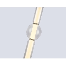 Подвесной светодиодный светильник Ambrella light LH11023 BK/SM черный/дымчатый 17W 3000K D120*520