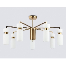 Люстра Ambrella light LH56126/7 BS/FR латунь/белый матовый E14*7 max 40W D705*350