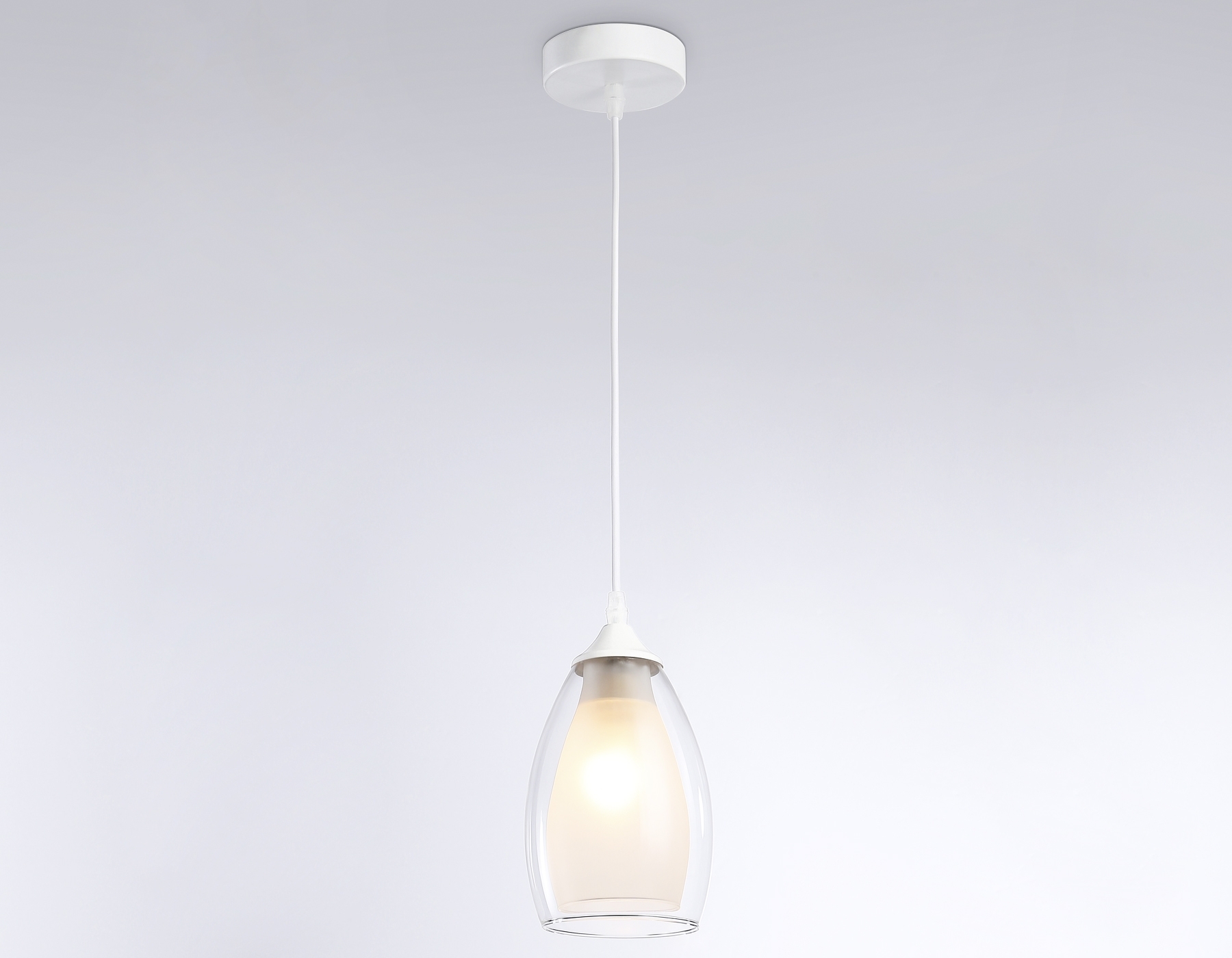 Светильник Ambrella light TR3534 WH/CL/FR белый/прозрачный/белый матовый E27 max 40W D120*800