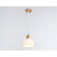 Светильник Ambrella light TR83133 LW/FR светлое дерево/белый матовый E27 max 40W D180*1040