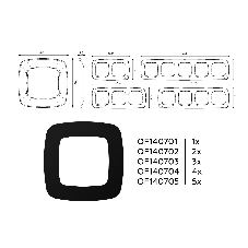 Рамка OMEGA Ecta (Черный матовый) 2-ая OF140702