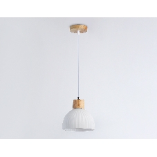 Светильник Ambrella light TR83133 LW/FR светлое дерево/белый матовый E27 max 40W D180*1040