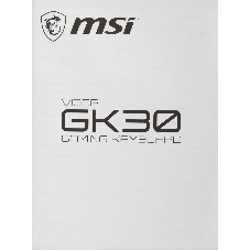 Клавиатура проводная MSI Vigor GK30 белый USB Multimedia for gamer LED (подставка для запястий)