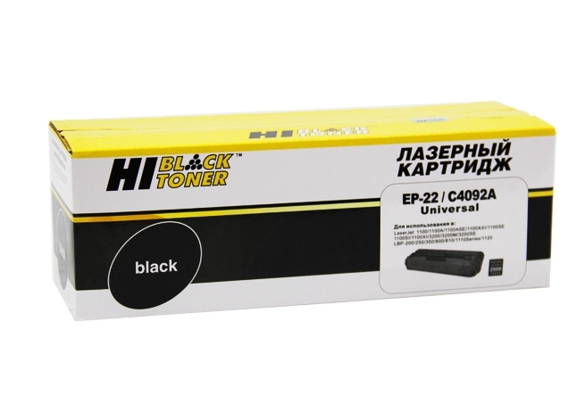 Картридж HP LJ 1100/3200/Canon LBP 800/810/1110/1120 (Hi-Black) C4092A/EP-22, 2,5K