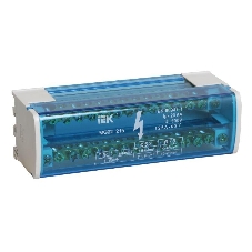 Шина на DIN-рейку в корпусе (кросс-модуль) ШНК 2х15 L+PEN IEK YND10-2-15-125