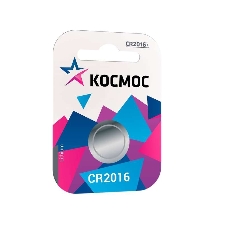 Элемент питания Космос литиевый CR 2016 1хBL (блист.1шт) Элемент питания Космос литиевый CR 2016 1хBL (блист.1шт)