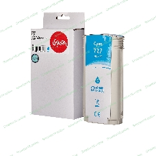 Картридж струйный Sakura B3P19A (№727 Cyan) для HP, голубой, 130 мл.