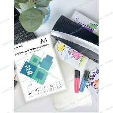 Пленка для ламинирования ГЕЛЕОС, А4, 60 мкм 60 шт./Пленка для ламинирования A4, 216х303 (60 мкм) глянцевая 60 шт