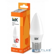 Лампа светодиодная IEK LLE-C35-7-230-30-E27 ECO C35 свеча 7Вт 230В 3000К E27