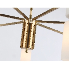 Люстра Ambrella light LH56126/7 BS/FR латунь/белый матовый E14*7 max 40W D705*350