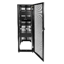 Шкаф серверныйЦМО! ПРОФ напольный 42U (800x1200) дверь перфорированная 2 шт., черный, в сборе (ШТК-СП-42.8.12-44АА-9005)