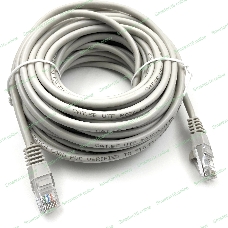 Патч-корд KingPrice KP-PC-c5e-10m-g UTP 4 пары cat.5e CCA molded 10м серый RJ-45 (m)-RJ-45 (m)