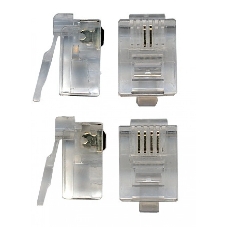 Коннектор RJ12 LANMASTER д/кабеля 6-ти контактный, 100 шт.