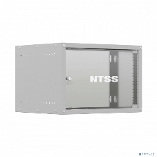 Шкаф коммутационный NTSS Lime (NTSS-WL6U5560GS) настенный 6U 550x600 мм пер. дв.стекл несъемн. бок. пан. 30 кг серый 110 град. IP20 сталь
