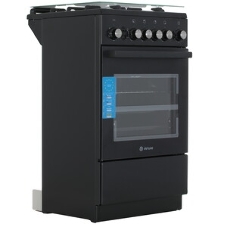 Плита Газовая De Luxe 5040.40г (кр) ЧР-015 черный (стеклянная крышка) реш.чугун