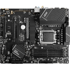 Материнская плата MSI PRO B650-P WIFI, AM5, AMD B650, 4xDDR5, 6xSATA, 2xM.2 (PCIe 4.0), 2xPCIe 4.0 x16, 2xPCIe 3.0 x16, 1xHDMI, 1xDP, 1x2.5Gb LAN, Wi-Fi, Bluetooth, 1xUSB-C 20Gbps, 3xUSB-A 10Gbps, 4xUSB-A 5Gbps, 3x3.5 мм, 7.1, чёрный, ATX