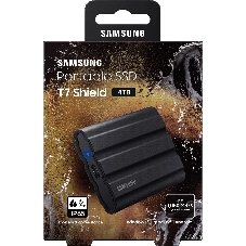 Внешний SSD Samsung T7 Shield, 4TB, USB 3.2 Gen 2 Type-C, R/W 1050/1000, черный