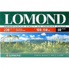 Фотобумага Lomond односторонняя матовая, 230г/м2, A6 (10X15)/500л. для струйной печати (технол.уп).