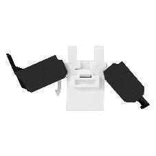 Модуль-вставка Keystone Jack RJ-45 ExeGate KJ-8P8C-U-C6A-180-TL (Кат.6A, неэкранированная, 180 градусов, IDC Toolless (без инструмента))