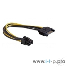 Разветвитель питания Cablexpert CC-PSU-SATA, SATA->PCI-Express 6pin, для подключения в/к PCI-Е (6pin) к б/п ATX