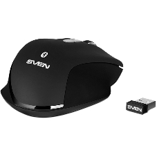 Мышь беспроводная SVEN RX-590SW черный, 1600 dpi, радиоканал, Bluetooth, USB, кнопки - 7