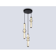 Подвесной светодиодный светильник Ambrella light LH11026/3 BK/SM черный/дымчатый 40W 3000K D380*1720