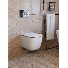 Инсталляция с унитазом комплект BAU IDEAL 6 в 1: унитаз подвесной безободковый торнадо Bau Dream 51х35, быстросъемное сиденье микролифт, кнопка смыва BAU Wheelхром