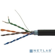 Кабель витая пара F/UTP cat.5e 4х2х24AWG solid CU PE Outdoor Standard черный