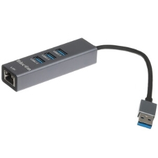 Переходник Telecom USB 3.0 - RJ-45 1000Mbps +3 USB3.0, Aluminum Shell, 0.2м TA311U